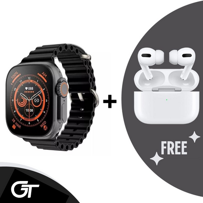 U-8 Smart Watch With FREE Earpods-Pro