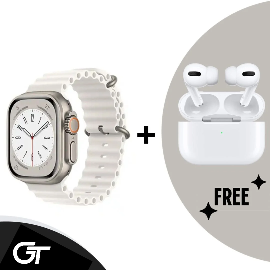 U-8 Smart Watch With FREE Earpods-Pro