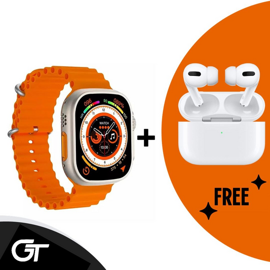 U-8 Smart Watch With FREE Earpods-Pro